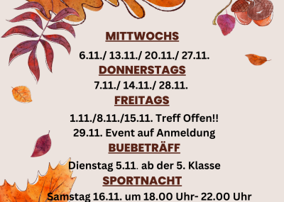 Monatsprogramm Oktober